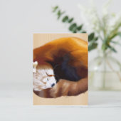 rode panda briefkaart (Staand voorkant)