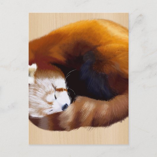 rode panda briefkaart (Voorkant)