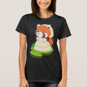 Rode Panda bruid jurk bruiloft T-shirt