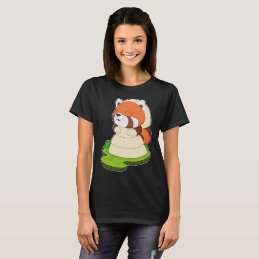 Rode Panda Bruidsjurk Trouwen T-shirt (Voorkant volledig)