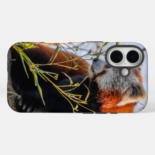 Rode panda Case-Mate iPhone case (Achterkant (horizontaal))