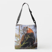 Rode panda crossbody tas (Achterkant)