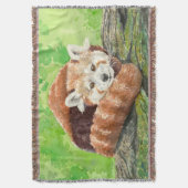 Rode panda deken (Voorkant Verticaal)