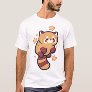 Rode panda Delight � schattige dierenkunst T-shirt