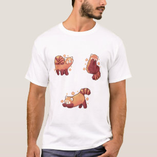 Rode panda Delight � schattige dierenkunst T-shirt