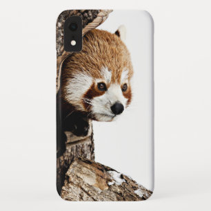 Rode panda die uit een boomstam pikt Case-Mate iPhone case