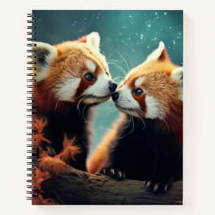 Rode Panda Dier Wildlife Wilderness Kleurrijke Kun Notitieboek