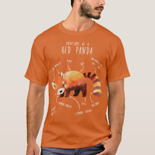 Rode Panda Dierenanatomie 1 T-shirt