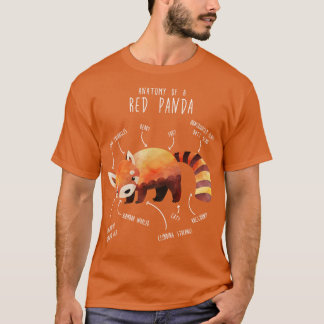 Rode Panda Dierenanatomie 1 T-shirt