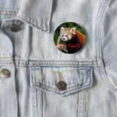 Rode Panda Dierenfotografie Ronde Button 5,7 Cm (In situ)