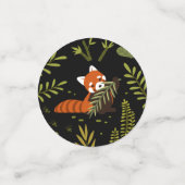 Rode Panda Donkere Bos Dierenfeestje Confetti (Kleine voorkant)
