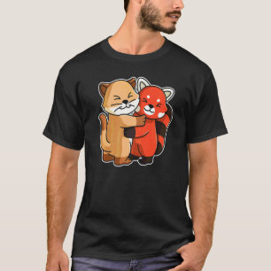 Rode Panda En Kat Malse Dieren Voor Vrouwen Dier H T-shirt