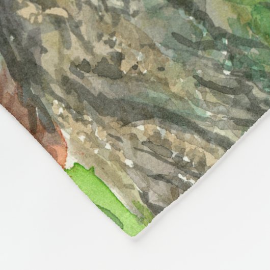 Rode panda fleece deken (Hoek)