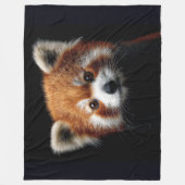 Rode panda fleece deken (Voorkant)