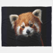 Rode panda fleece deken (Voorkant (Horizontaal))