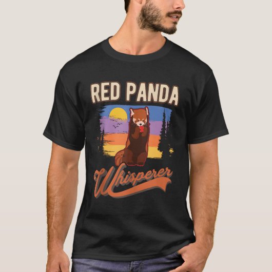 Rode Panda Fluisteraar T-shirt (Voorkant)