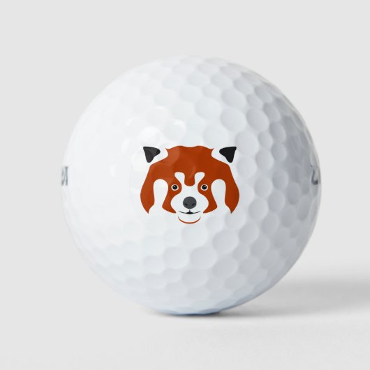 RODE PANDA GEZICHT GOLFBALLEN (Voorkant)