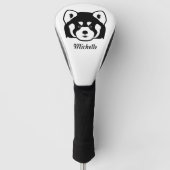Rode panda gezicht golfheadcover (Voorkant)