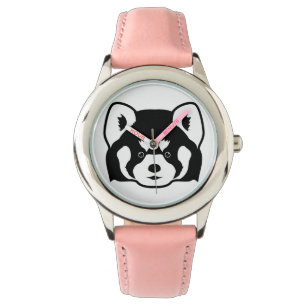 Rode panda gezicht horloge