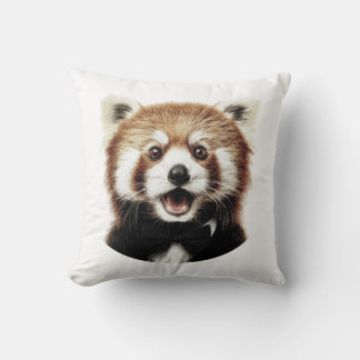 Rode panda gezicht kussen