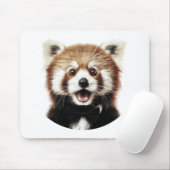 Rode panda gezicht muismat (Met muis)