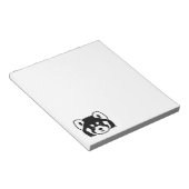 Rode panda gezicht notitieblok (Schuin)