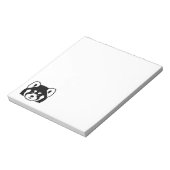 Rode panda gezicht notitieblok (Linkerzijde)