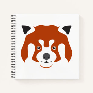 RODE PANDA GEZICHT NOTITIEBOEK