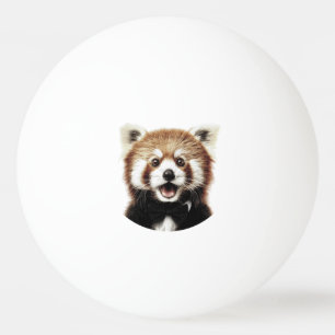 Rode panda gezicht pingpongbal