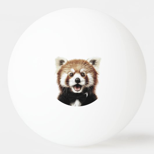Rode panda gezicht pingpongbal (Voorkant)