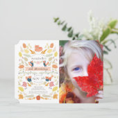 Rode Panda Herfst Foliage Foto Verjaardag Kaart (Staand voorkant)