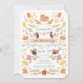 Rode Panda herfstbladeren Verjaardag Kaart (Voorkant)