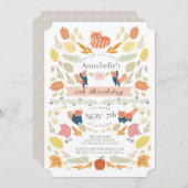 Rode Panda herfstbladeren Verjaardag Kaart (Voorkant / Achterkant)