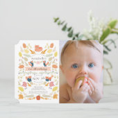 Rode Panda Herfstgebladerte Foto 1e verjaardag Kaart (Staand voorkant)