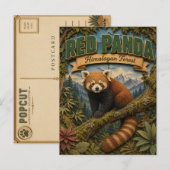 Rode Panda Himalaya-bos POPCUT Briefkaart (Voorkant / Achterkant)