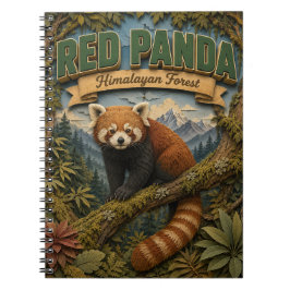 Rode Panda Himalaya-bos POPCUT Notitieboek