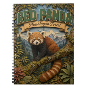 Rode Panda Himalaya-bos POPCUT Notitieboek