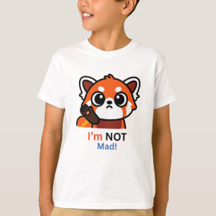 Rode panda Ik ben NIET boos! T-shirt