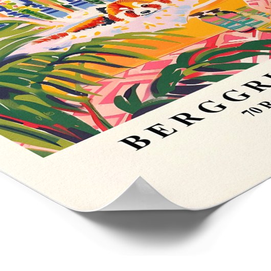 Rode panda in bad Grappig Poster, Matisse Print, Poster (Hoek)