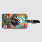 Rode panda in bloei bagagelabel (Voorkant (horizontaal))