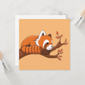  Rode Panda in de boom Kaart (Voorkant / Achterkant in situ)