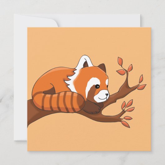  Rode Panda in de boom Kaart (Voorkant)