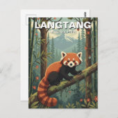 Rode Panda in het Langtang National Park in Nepal Briefkaart (Voorkant / Achterkant)