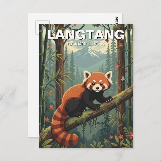 Rode Panda in het Langtang National Park in Nepal Briefkaart (Voorkant / Achterkant)