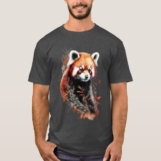 Rode panda in overpeinzing t-shirt