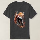 Rode panda in overweging t-shirt (Design voorkant)