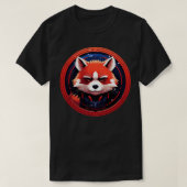 Rode Panda in Space Animal Astronaut T-shirt (Design voorkant)