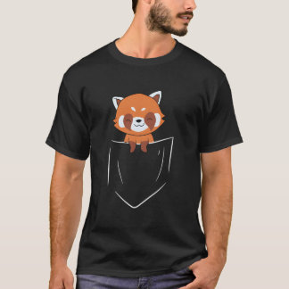 Rode Panda In Zak Dier In Zak T-shirt