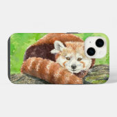 Rode panda iPhone hoesje (Achterkant horizontaal)