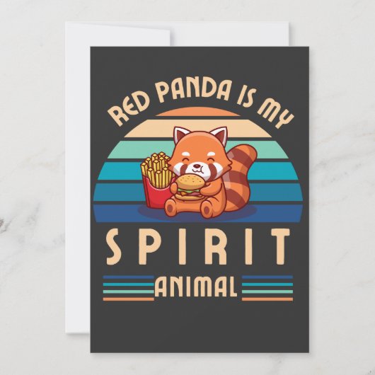 Rode panda is mijn geestdier feestdagenkaart (Voorkant)